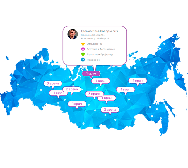 Карта врачей-понсетистов Карта врачей-понсетистов