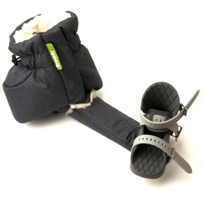 Брунтята Broonts (зима) - теплые чехлы на брейсы, размер 9-12, серый