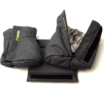 Брунтята Broonts (весна - осень) - теплые чехлы на брейсы, размер 9-12, серый